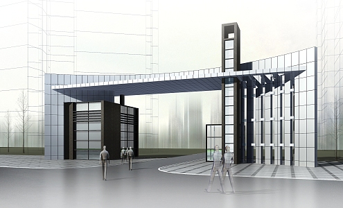 Modern Gate 3d model