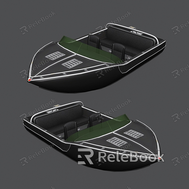 Modern Speedboat Cartoon Speedboat model