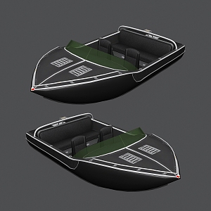 Modern Speedboat Cartoon Speedboat 3d model