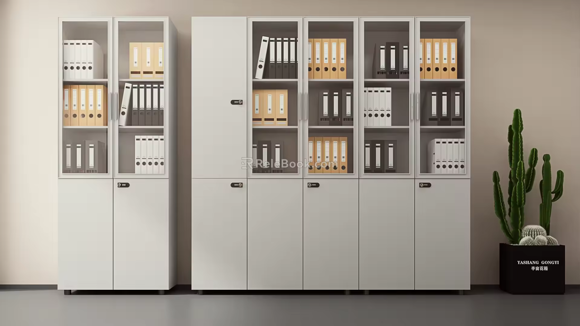 Electronic password lock file cabinet 3d model