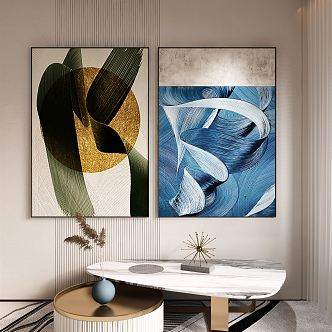 modern abstract painting abstract decorative painting 3d model