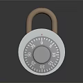 Commercial Security Combination Lock Equipment With Mechanical Dial And Durable Metal Construction 3d model