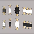 Modern Black And White Wall Mounted Lamps With Various Geometric Designs
