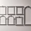 Different Types of Metal Hardware Frames in Square and Arch Shapes for Decoration