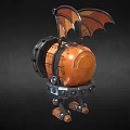 Robot Mechanical Bat Attack Robot Intelligent Robot Science Fiction Robot Future High-tech Low Face Number Low Model Simple Model Film and Television Level 3d model