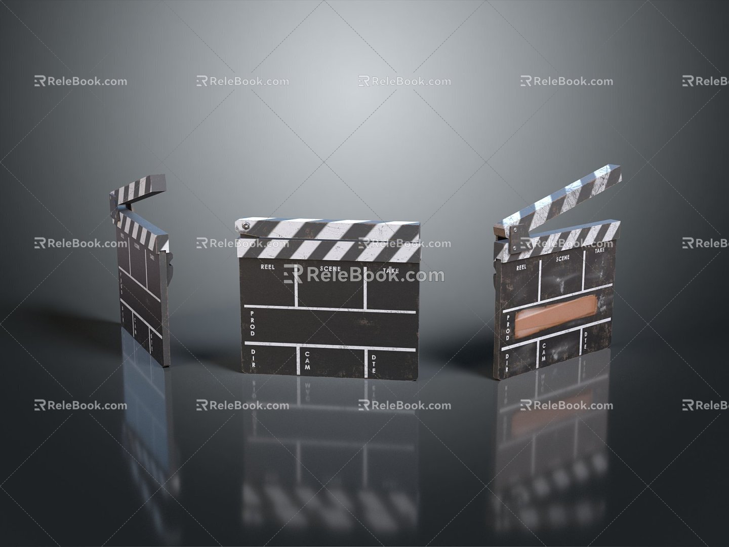 Director Board Field Noteboard Clapper Film Partition Film Clapper PBR Game Item Game Equipment 3d model