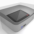 Sleek Modern Gray Office Appliance With Digital Display For Workspace Efficiency 3d model