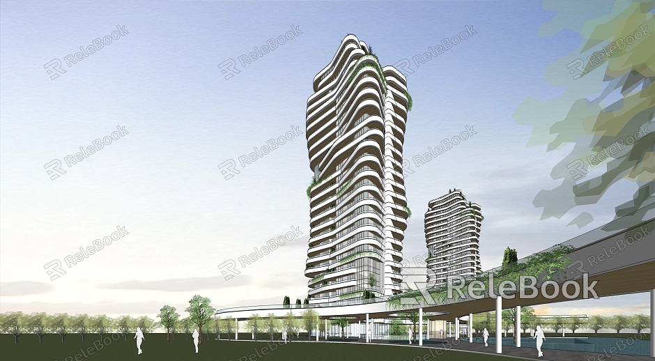 Modern Residential Building High-rise Residential Building model