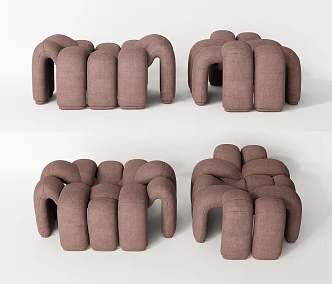 Modern Sofa Stool Bed End Stool Low Stool Shoe Stool Lazy Sofa Decorative Stool 3d model