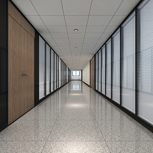 Modern Aisle Corridor 3d model