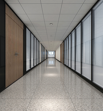 Modern Aisle Corridor 3d model