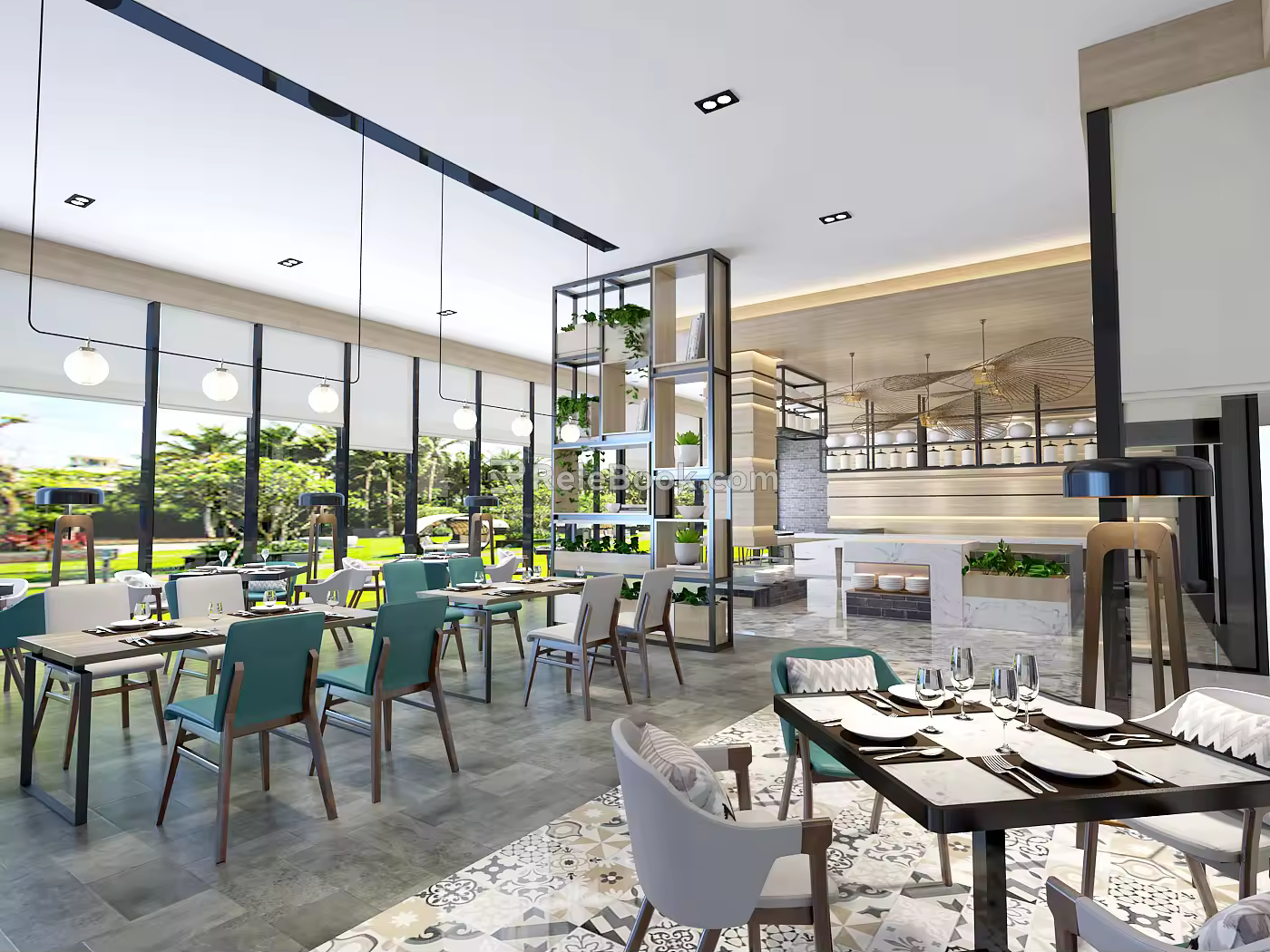 Nordic Restaurant 3d model