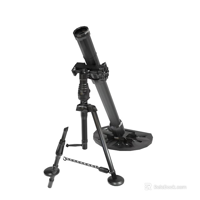 Adjustable Tripod Stand With Mounted Device Stable Base And Accessory Tools 3d model