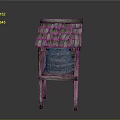 Rustic Wooden Beehive Structure With Sloped Tile Roof Woven Body And Four Legs