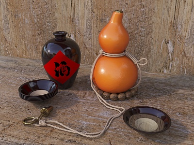 New Chinese Wine Gourd 3d model