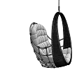 Modern Wicker Hanging Chair With Cushioned Seat And Stylish Indoor Outdoor Design