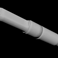 Detailed View Of White Cylindrical Mechanical Part Structure On Black Background