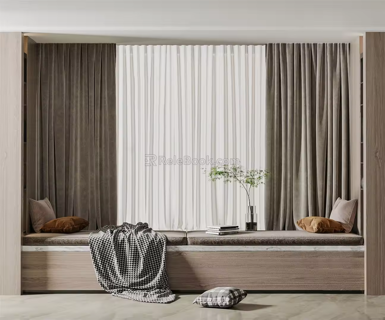 Modern Curtains 3d model