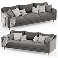 Casual Sofa Sofa Casual Sofa Home Living Room Sofa Pillow Furniture Blanket 3d model