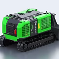 Green Industrial Tracked Functional Vehicle With Front Bucket And Robust Design