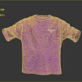 Purple Casual Short Sleeve T shirt With Minimalist Chest Logo Design