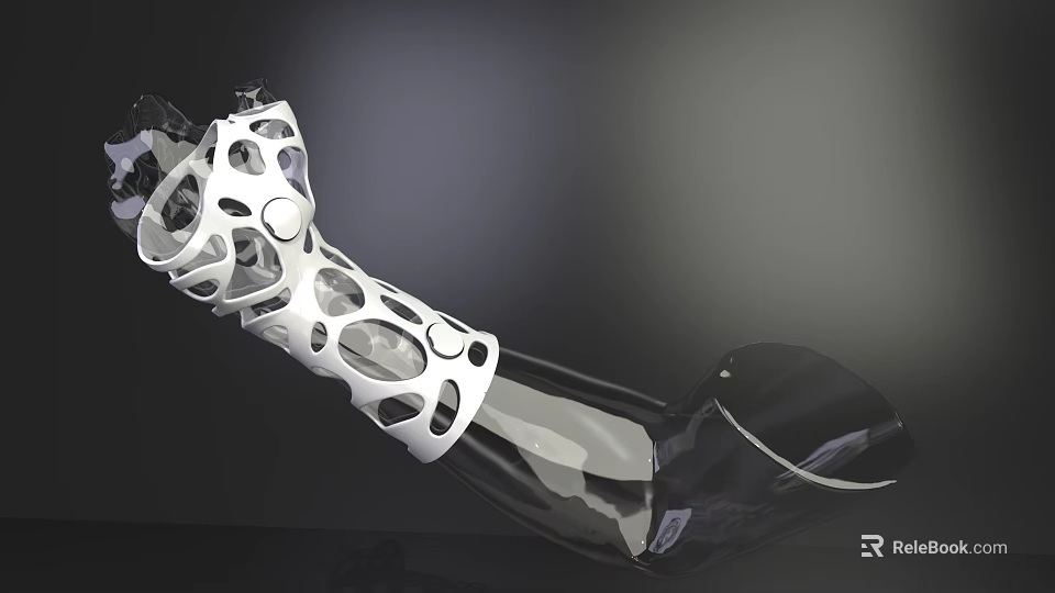 Transparent Wrist Support Living Supplies With White Hollow Circular Holes Design 3d model 