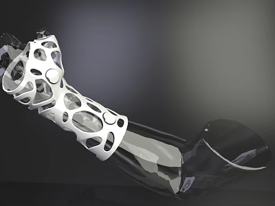 Transparent Wrist Support Living Supplies With White Hollow Circular Holes Design 3d model