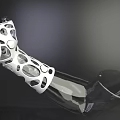Transparent Wrist Support Living Supplies With White Hollow Circular Holes Design
