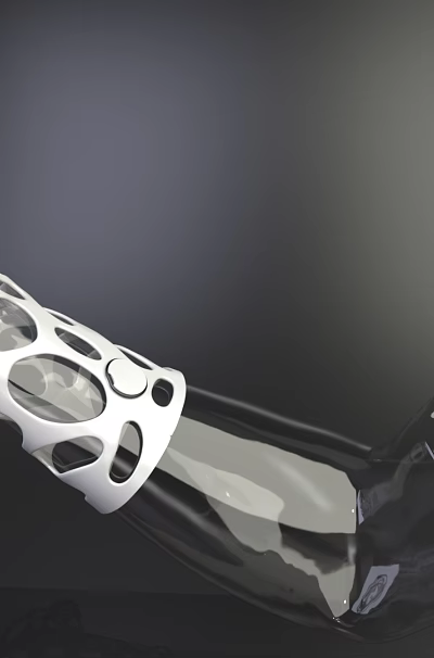 Transparent Wrist Support Living Supplies With White Hollow Circular Holes Design 3d model