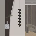 Italian Cream Middle Ancient Style Small Cave Day Folding Tower Lamp Entrance Partition Entrance 3d model