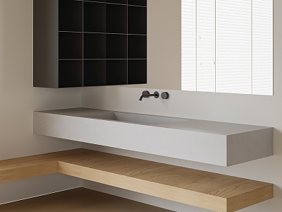 Toilet sink toilet mirror faucet 3d model