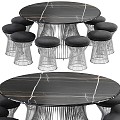 VENEXIA dining table and chair combination 3d model