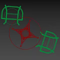 Modern Round Wooden Table And Two Chairs Set With Black Metal Legs Design
