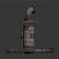 Industrial Metal Pipe Fittings With Curved Straight And Framework Components