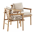 Wooden Dining Table With Comfortable Chairs And Modern Backrest Design For Home Interior