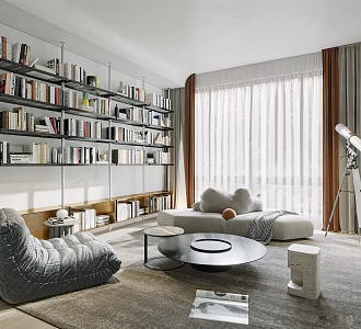 modern living room 3d model