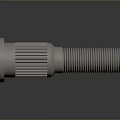 Polished Stainless Steel Industrial Bolt With Threaded Shank And Gear Like Structure