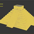 Detailed Ancient Stepped Pyramid Structure With Stone Layers And Top Platform
