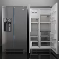Stainless Steel Double Door Refrigerator With Digital Display Water Dispenser And Spacious Interior Shelves Drawers