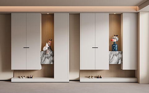 Modern Entrance Shoe Cabinet 3d model