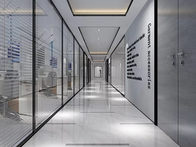Modern aisle 3d model