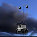 Projection Monitoring System with Solar Panel Two Cameras and Mobile Wheeled Unit