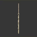 Golden Cross Pendant With Decorative Chain And Elegant Fashion Accessory Design