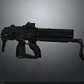 Futuristic Sci Fi Weapon with Mechanical Structure Long Barrel Grip and Armored Shell