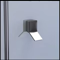 Modern Glass Shower Enclosure With Chrome Fixtures And White Wall Design
