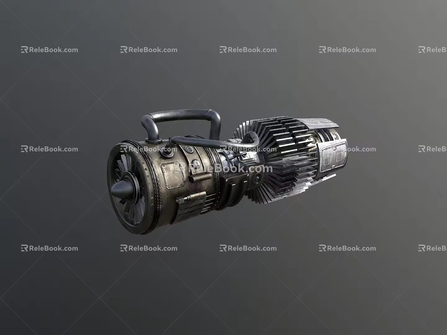 modern jet engine 3d model