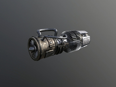 modern jet engine 3d model