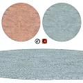 Soft Plush Square Rug In Light Blue And Brown Color Options For Home Decor