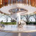 Modern Viewing Deck Park Plant Labyrinth Rotating Stairs Twelve Constellation Theme Viewing Tower Viewing Pavilion Landscape Structures 3d model