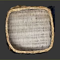 Durable Natural Woven Square Storage Basket For Home Decor And Organization
